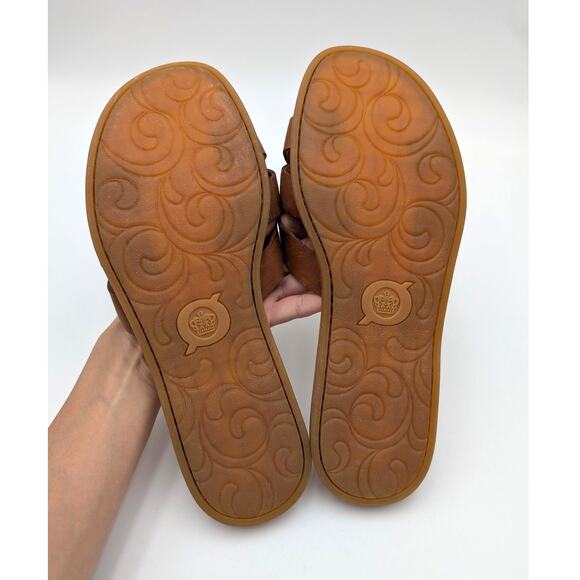 Børn Isabella Slip On Slide Sandal Women's Leather Brown/Tan Size US10M EU40.5 - Picture 8 of 10